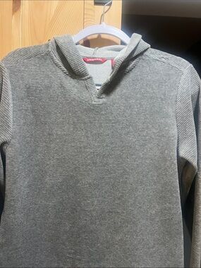 UNIONBAY Men's Ribbed Crewneck Hoodie in Heather Gray